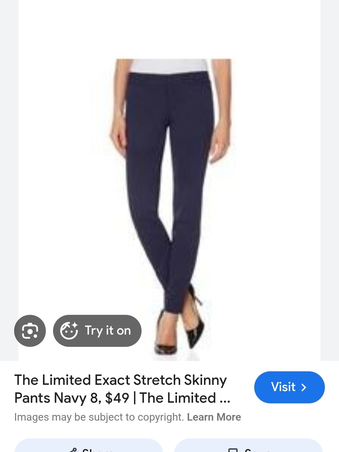 The Limited Navy Stretch Skinny Pants